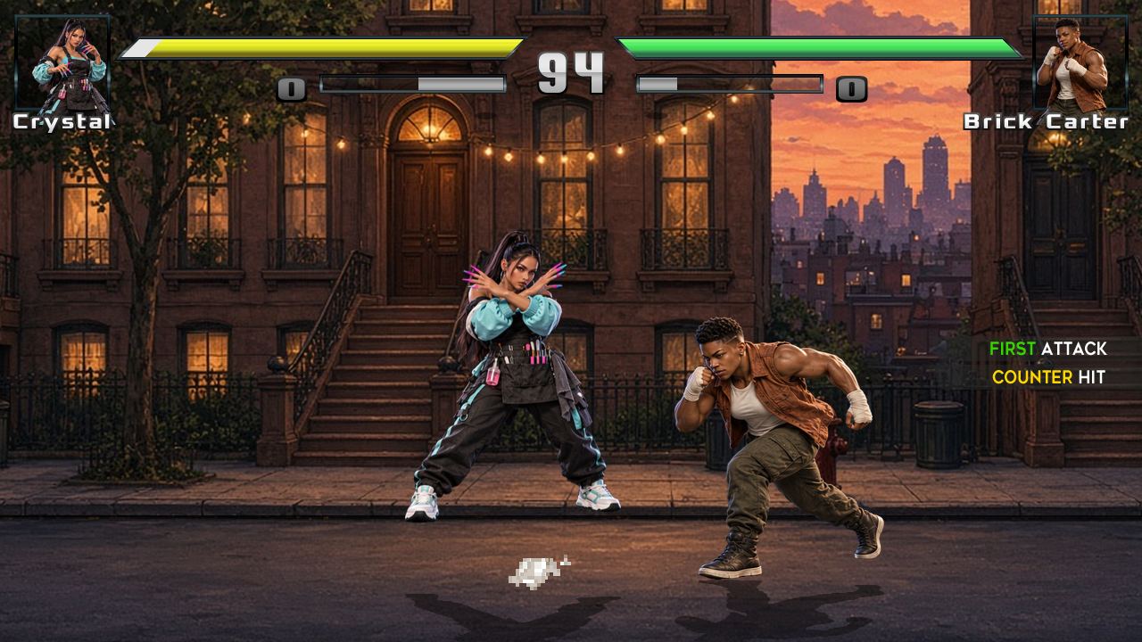 Brownstone Stoops stage, in-game screenshot